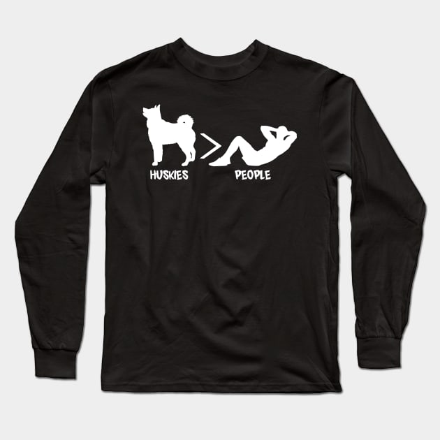 Husky Dogs > People Long Sleeve T-Shirt by blacklines